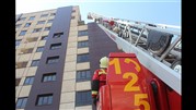 برگزاری مانور آتش نشانی در برج مسکونی