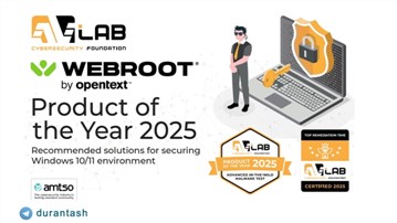 جدیدترین جوایز کسب شد توسط آنتی ویروس های وبروت Webroot 