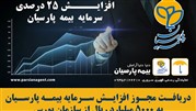 مجوز افزایش سرمایه بیمه پارسیان توسط سازمان بورس صادر شد
