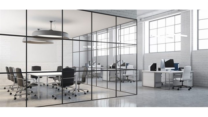 دکوراسیونی مدرن با پارتیشن اداری تتراگلس