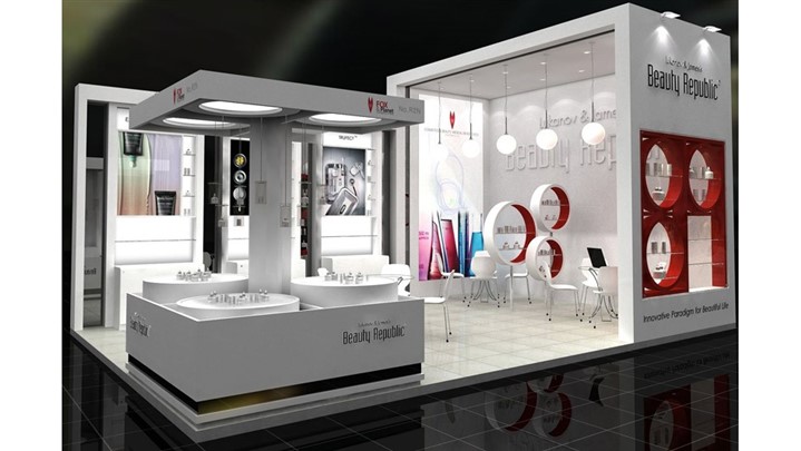 فرارنگ متخصص طراحی و ساخت غرفه نمایشگاهی مواد شوینده، آرایشی و بهداشتی