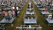 فاصله گذاری اجتماعی در کنسرت با داربست