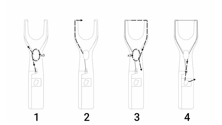 روش استفاده از نخ دندان دستهدار مینا ویسل روش استفاده از نخ دندان دستهدار مینا ویسل