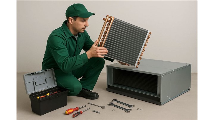 بررسی مراحل طراحی و ساخت کویل آبگرم داکت اسپیلت