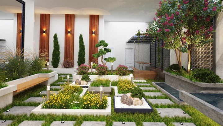 اصول محوطه سازی طراحی فضای سبز ویلا 