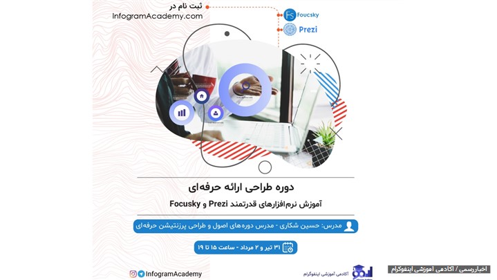 دوره طراحی ارائه حرفهای (آموزش نرمافزارهای قدرتمند Prezi و Focusky) تیر98 دوره طراحی ارائه حرفهای (آموزش نرمافزارهای قدرتمند Prezi و Focusky) تیر98