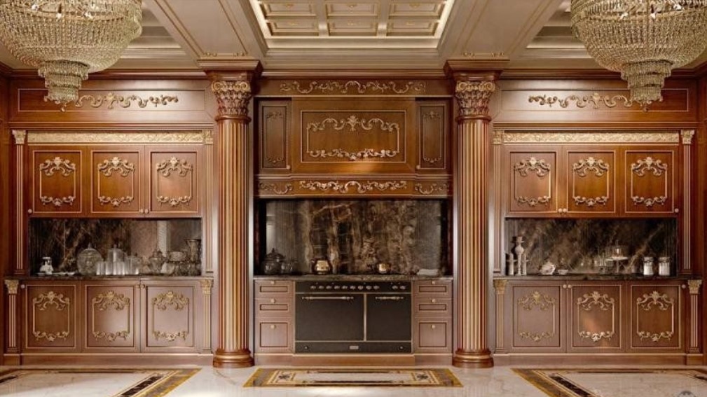 کابینت کلاسیک؛ کابینتی تمام چوبی