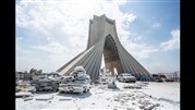 برج آزادی زیر پوشش سنگفرش رفت