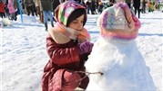 جشنواره آدم برفی در پارک کودک سنندج برگزار شد